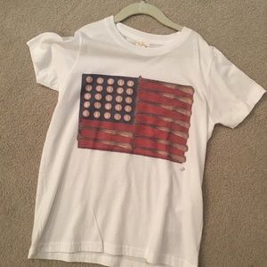 Tiny turnip baseball American flag tee